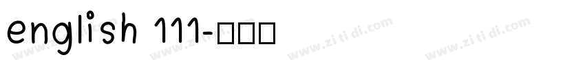 english 111字体转换